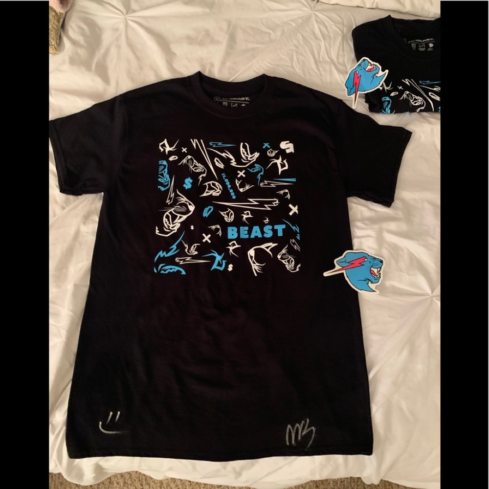 Mr Beast Signed Shirt Shirt Size Medium